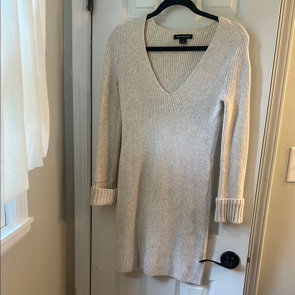 Something Navy Long Sleeve Knit Dress